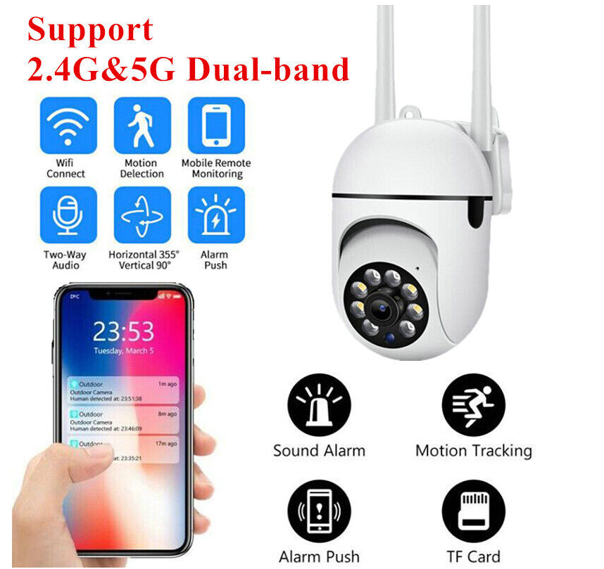 Home Security Camera System Indoor 5G Wifi Wireless Cam Night Vision 1080P HD